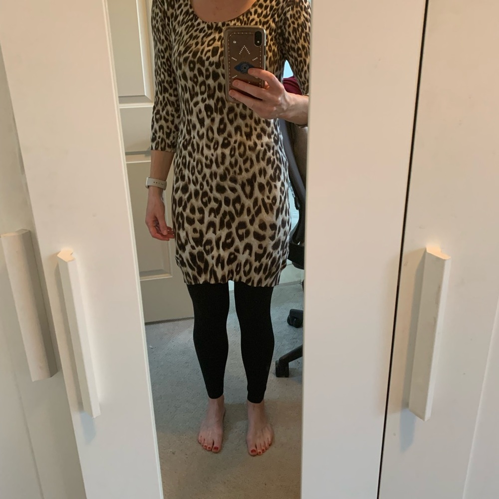 Ever new wool animal print dress size small